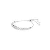 Imber Tennis bracelet, Mixed round cuts, White, Rhodium plated